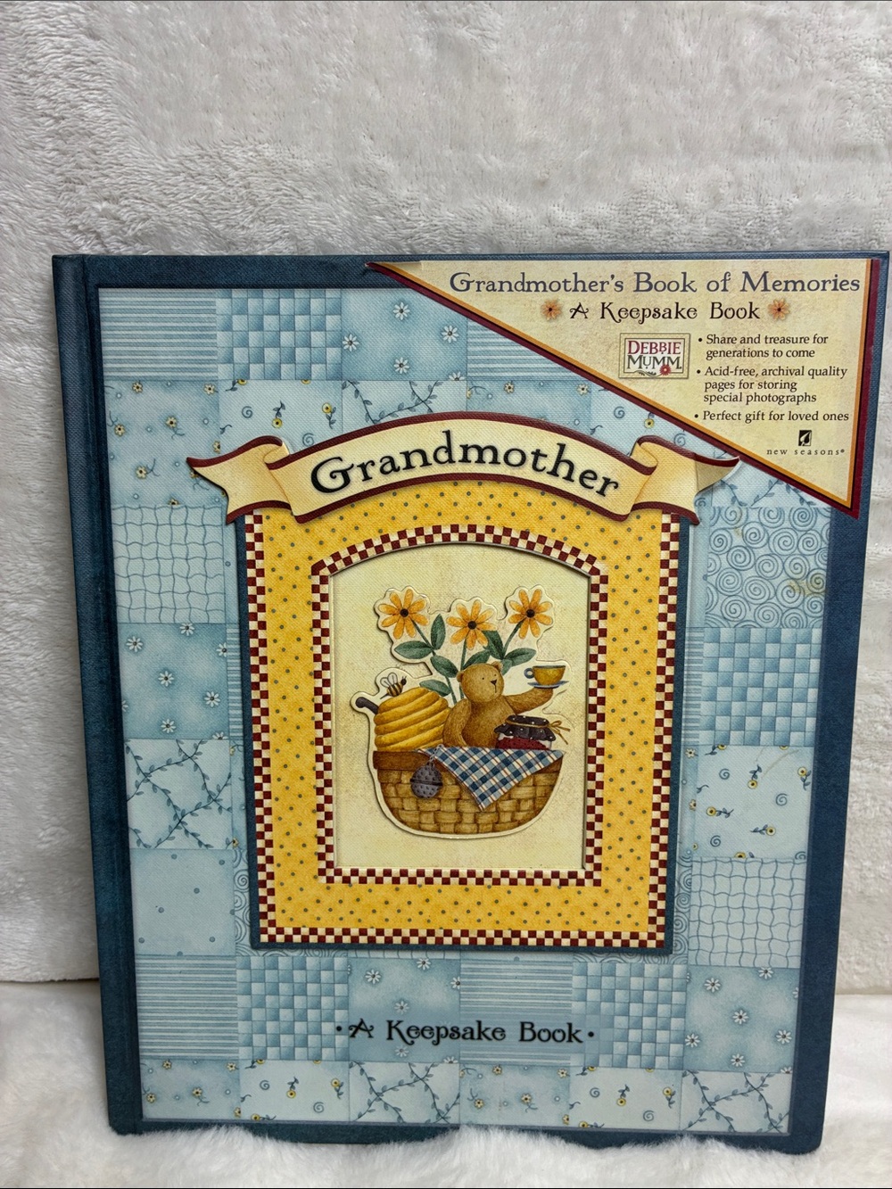 Grandmother Keepsake Book of Memories – Blue and Yellow Wall Decor